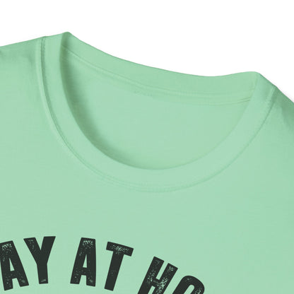 Stay at Home Dog Mom Unisex Softstyle T-Shirt - Perfect Gift for Dog Lovers