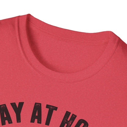 Stay at Home Dog Mom Unisex Softstyle T-Shirt - Perfect Gift for Dog Lovers