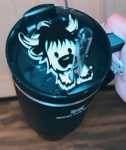 Stanley Cup Highland Cow Lid Topper